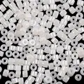 Perline di vetro a botte bianco crema 5x3mm per la creazione di gioielli fai da te - Confezione da 1g / Bianco