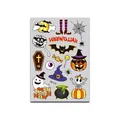 Halloween metallic gold foil temporary tattoo stickers for kids with spooky designs - WE-030 / 10.8x18cm