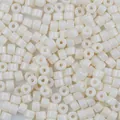 Perline di vetro bianco crema 5x3 mm a forma di barile per la creazione di gioielli fai da te - Confezione da 1g / Beige