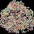 Assorted 4mm candy-colored acrylic faceted beads for DIY necklace and phone chain - 10g/Pack (Approx. 300 Pcs) / Coquian