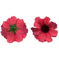 Realistic red silk flower head for DIY wreaths and hair accessories - Pearlescent Fabric Sunflower