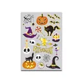 Halloween gold-stamped temporary tattoo stickers for kids, cartoon motifs 15x10.5cm sheet - WE-031 / 10.8x18cm