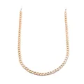 Gold-toned chunky cuban link chain for glasses or masks with anti-slip silicone loops - Gold Cuban Link Style (C28)