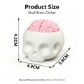 3D-gedrucktes Schädel-Gehirn-Klicker-Spielzeug für Halloween und täglichen Stressabbau. - Skelett-Gehirn-Clicker (3D骷髅头大脑点击器) / Laser-Beutel Verpackung