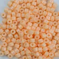 Perle a botte in vetro crema da 5x3mm per gioielli fai da te e catenine per cellulari - Confezione da 1g / Beige