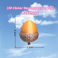 3D-gedruckter Eichel-Fidget-Clicker-Spielzeug-Schlüsselanhänger in Orange - Haselnuss-Klicker