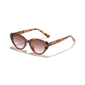 Occhiali da sole retro cat-eye da donna con montatura tartarugata e lenti sfumate - Tartarugato / Tè Sfumato
