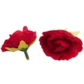 Large red artificial silk flower head for DIY garlands and Hanfu accessories - Sakura