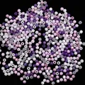Mix of 4mm faceted acrylic bicone beads in purple, pink, and white for DIY jewelry - 10g/Pack (Approx. 300 Pcs) / Dreamy Purple