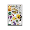 Halloween waterproof gold foil temporary tattoos for kids with cartoon ghost and pumpkin - WE-032 / 10.8x18cm