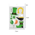 St. Patrick's Day themed temporary tattoo stickers for kids, shamrock designs, 7.5x11cm. - Irish Festival (WY-092) / Single Sheet (7.5x11cm)