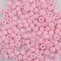 Perline a botte in vetro rosa uniforme 5*3mm per la creazione di gioielli fai-da-te - Confezione da 1g / Rosa chiaro