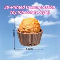 Kreatives 3D-gedrucktes Schokoladen-Clicker-Fidget-Toy mit Maßen von 3,6 cm x 3,7 cm - Schokolade-Klicker