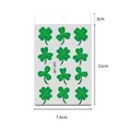 St. Patrick's Day green clover temporary tattoo stickers sheet measuring 7.5x11cm - Irish Festival (WY-091) / Single Sheet (7.5x11cm)