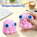 Cute pink eye-popping octopus squeeze toy for effective stress relief and desk fidgeting - Pink Octopus