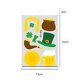 St. Patrick's Day temporary tattoos sheet with shamrock and gold coin motifs 7.5x11cm - Irish Festival (WY-090) / Single Sheet (7.5x11cm)