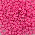 Perline a barile in vetro rosa brillante 5x3mm di alta qualità per gioielli fai da te - Confezione da 1g / Rosso rosa