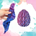 3D printed blue-purple iridescent articulated dragon egg fidget toy for stress relief - Dragon Egg Shuttle Ball / 4.6x5.6cm (26g) / Red Blue Gradient