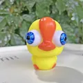 Lustiges Quetschspielzeug mit herausspringenden blauen Augen, gelbes Küken Puppe. - Gelbe Ente / Hervorstehende Augen Gelbe Ente Zufällige Augenfarbe