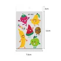 Colorful waterproof fruit emoji temporary tattoo stickers for kids party, 7.5x11cm - Summer Fruit Series (WY-063) / 7.5*11cm