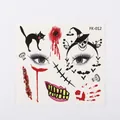 Tatuajes temporales de Halloween con diseños de cicatrices sangrientas y calaveras - FK-012