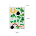 St. Patrick's Day themed temporary tattoos for kids with clovers and leprechaun motifs - Irish Festival (WY-085) / Single Sheet (7.5x11cm)