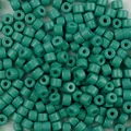 Perline di vetro a cilindro verde petrolio 5x3mm per accessori per la creazione di gioielli fai da te - Confezione da 1g / Verde Scuro