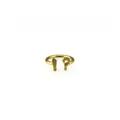 Trendiger offener Ring aus goldenem Titanstahl mit Ausrufe- und Fragezeichen Design - Größe 6 / Gold