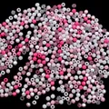 4mm faceted bicone acrylic beads in pink and white candy colors for DIY jewelry - 10g/Pack (Approx. 300 Pcs) / Cocoa Powder
