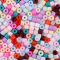 Perle di vetro colorate 5x3mm per la creazione di gioielli fai da te e collane - Confezione da 1g / colori misti casuali