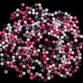 Vibrant 4mm candy color faceted acrylic bicone beads for DIY jewelry making sets - 10g/Pack (Approx. 300 Pcs) / Spicy Girl Style