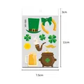 Foglio tatuaggi temporanei San Patrizio 7,5x11cm con motivi a trifoglio per bambini - Festival Irlandese (WY-089)