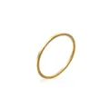 Minimalistischer ultra-dünner goldener Titanstahlring mit polierter Oberfläche. - Größe 5 / Gold