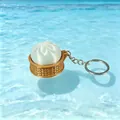 3D-gedruckter Baozi-Dampfer Schlüsselanhänger Stressabbau-Spielzeug Anhänger - Dampfbrötchen-Stil (3D Dampfbrötchen Clicker 2)