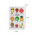 Waterproof cartoon fruit smiley face tattoo sticker for kids 11x7.5cm - Summer Fruit Series (WY-067) / 7.5*11cm