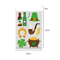 Foglio di tatuaggi temporanei per San Patrizio con quadrifogli e icone del festival - Festival Irlandese (WY-087)