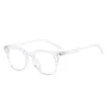 Stijlvolle transparante retro ronde blauw licht filter bril voor dames en heren - Transparant Montuur