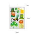 Tatuaggi temporanei per San Patrizio con trifogli e disegni leprechaun, 11x7,5cm - Festival Irlandese (WY-086)