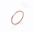 Extrem dünner Ring aus Titanstahl mit glatter roségoldener Oberfläche für jeden Stil - Größe 5 / Roségold
