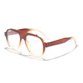 Personalized amber gradient large frame driving sunglasses for men with UV protection. - Brown Gradient Anti-Blue Light
