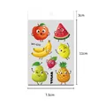 Cute cartoon summer fruit face temporary tattoo sheet for kids, waterproof, 7.5x11cm - Summer Fruit Series (WY-070) / 7.5*11cm