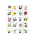 20er Set farbenfrohe Hawaii Sommerstrand Cartoon Temporäre Tattoos Aufkleber für Erwachsene - W Hawaiianische Tattoo Aufkleber