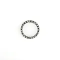 Minimalistischer Retro-Ring aus Metall mit Kerben in Antiksilber-Ausführung SKU - Größe 6 / Kleine U-Form Antiksilber