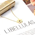Dainty gold titanium steel daisy pendant necklace for women - Single Chrysanthemum Pendant Necklace (B113) / Gold