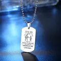 Collana con ciondolo a piastrina in acciaio inox per figlio con incisione speciale - Rame