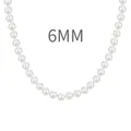 Collana di perle bianche da 6 mm con chiusura in argento sterling per donne, stile elegante - Stile 1 (DY191923) / 6mm (40cm) / Bianco