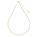 Elegante collana a catena a sfere in argento sterling S925 dorato con ciondolo cristallo - Collana girocollo in perline da 4mm / Oro Catena di Grani (DY191496)