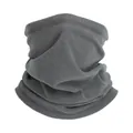 Zachte thermische fleece nekwarmer in donkergrijs voor wintersporten in de buitenlucht - Grijs