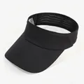 Detailed close-up of a lightweight black sun visor hat for outdoor sports and cycling. - L (56-60cm) / Single Piece / Black