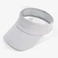 Detailed view of breathable light grey empty top sun visor hat for outdoor activities - L (56-60cm) / Single Piece / Light Gray